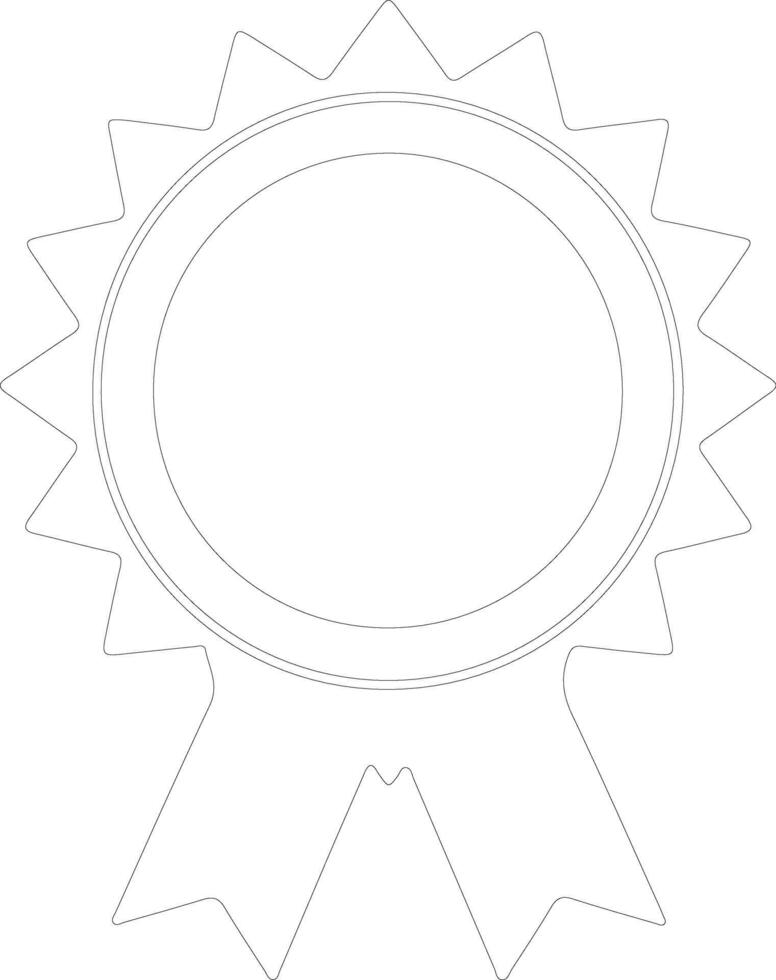 Award icon  outline silhouette vector