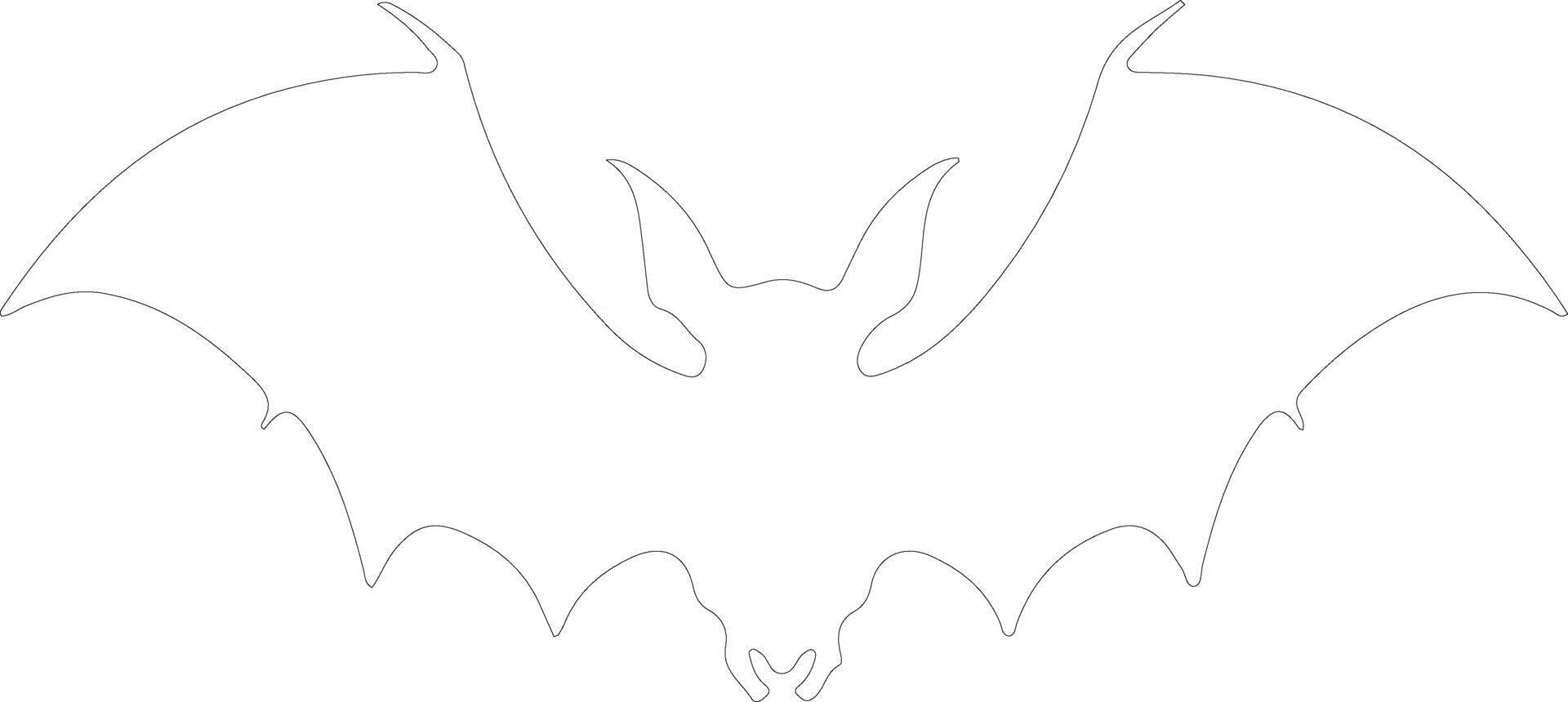 murciélago contorno silueta vector