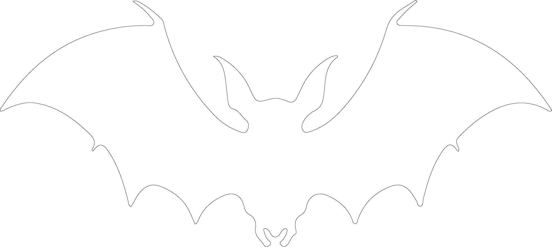 Bat  outline silhouette vector