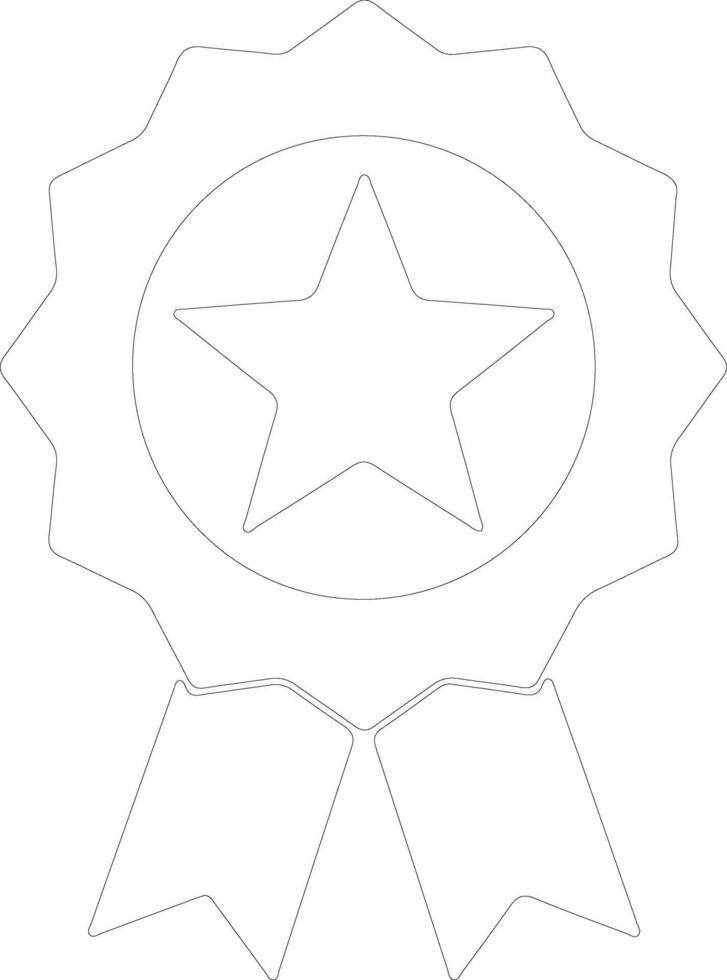 Award icon outline silhouette vector