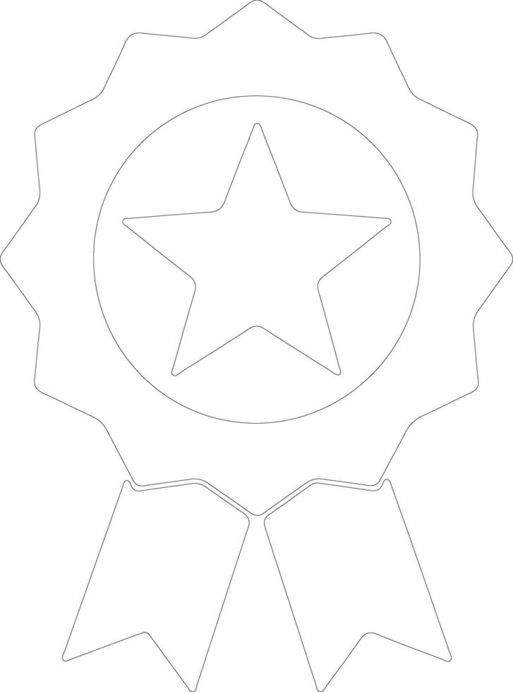 premio icono contorno silueta vector