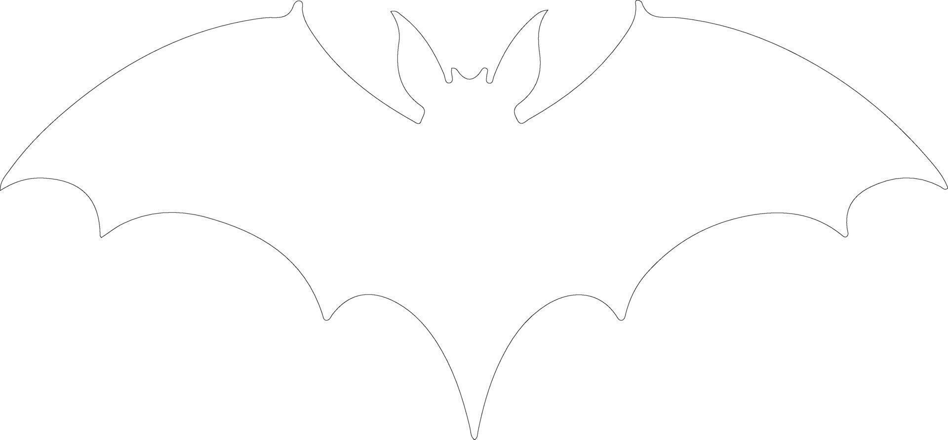 Bat outline silhouette vector
