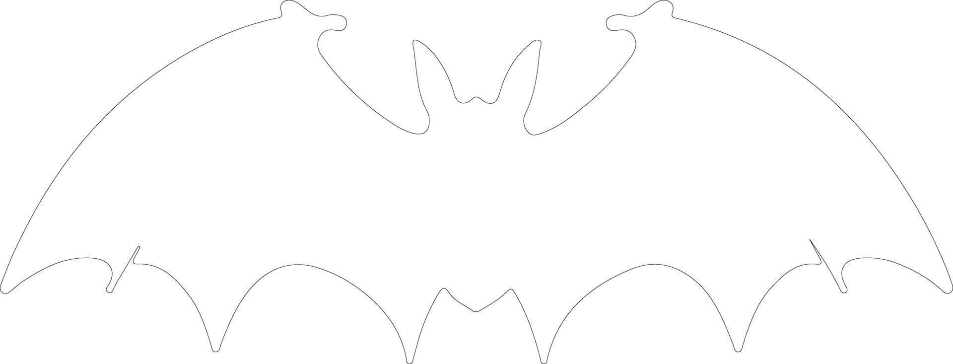 murciélago contorno silueta vector