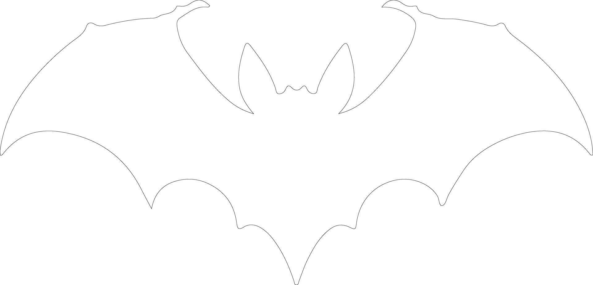 Bat  outline silhouette vector