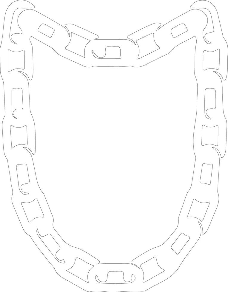 Chain icon  outline silhouette vector