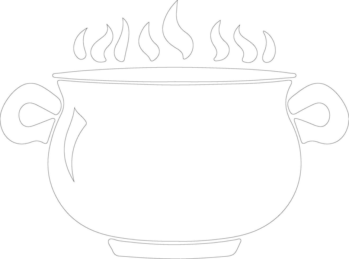 Cauldron  outline silhouette vector