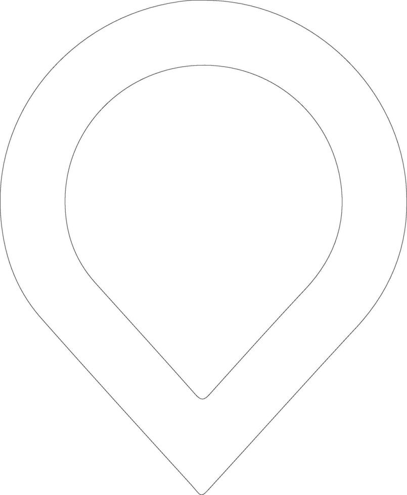 Checkmark icon  outline silhouette vector