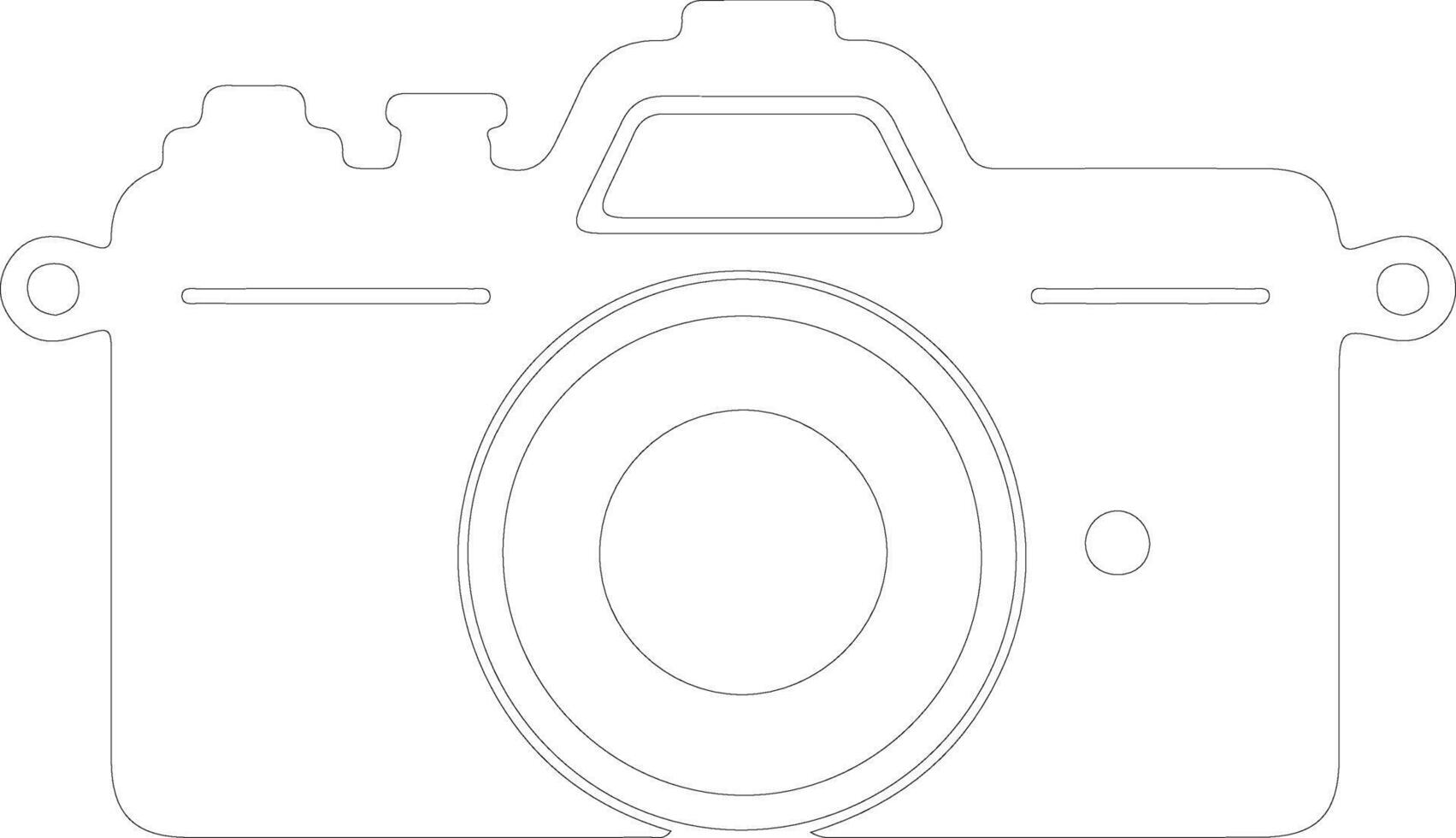 Camera icon  outline silhouette vector