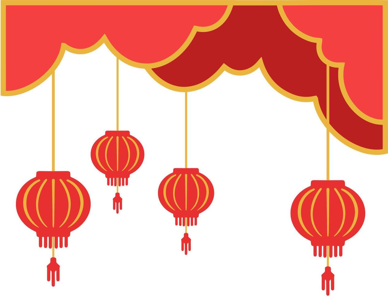 Chinese New Year Frame Border Background vector
