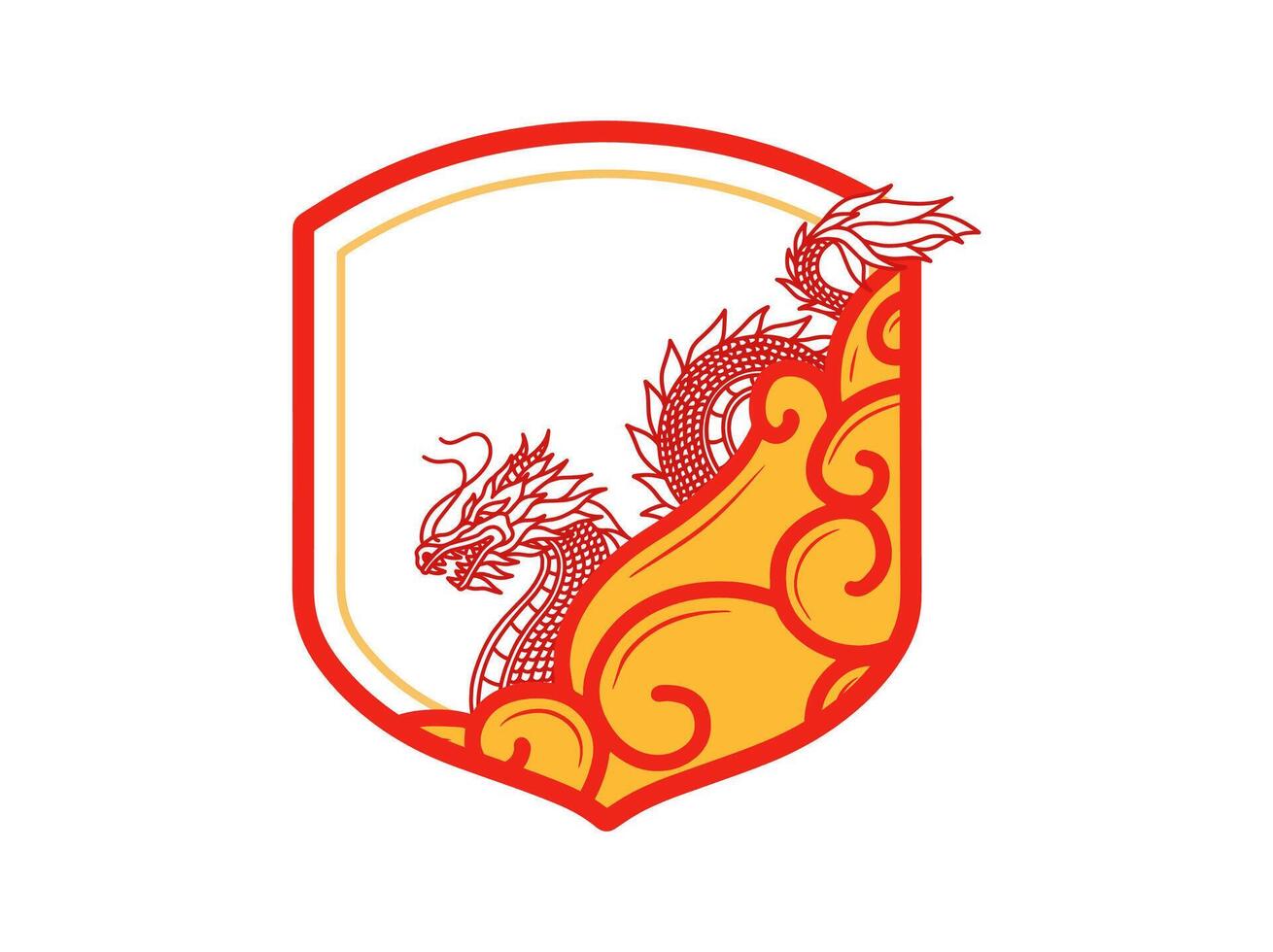 Chinese New Year Dragon Frame Background vector