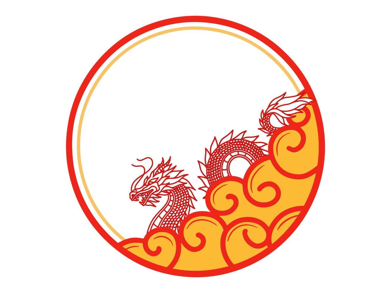 Chinese Dragon Frame Background Illustration vector