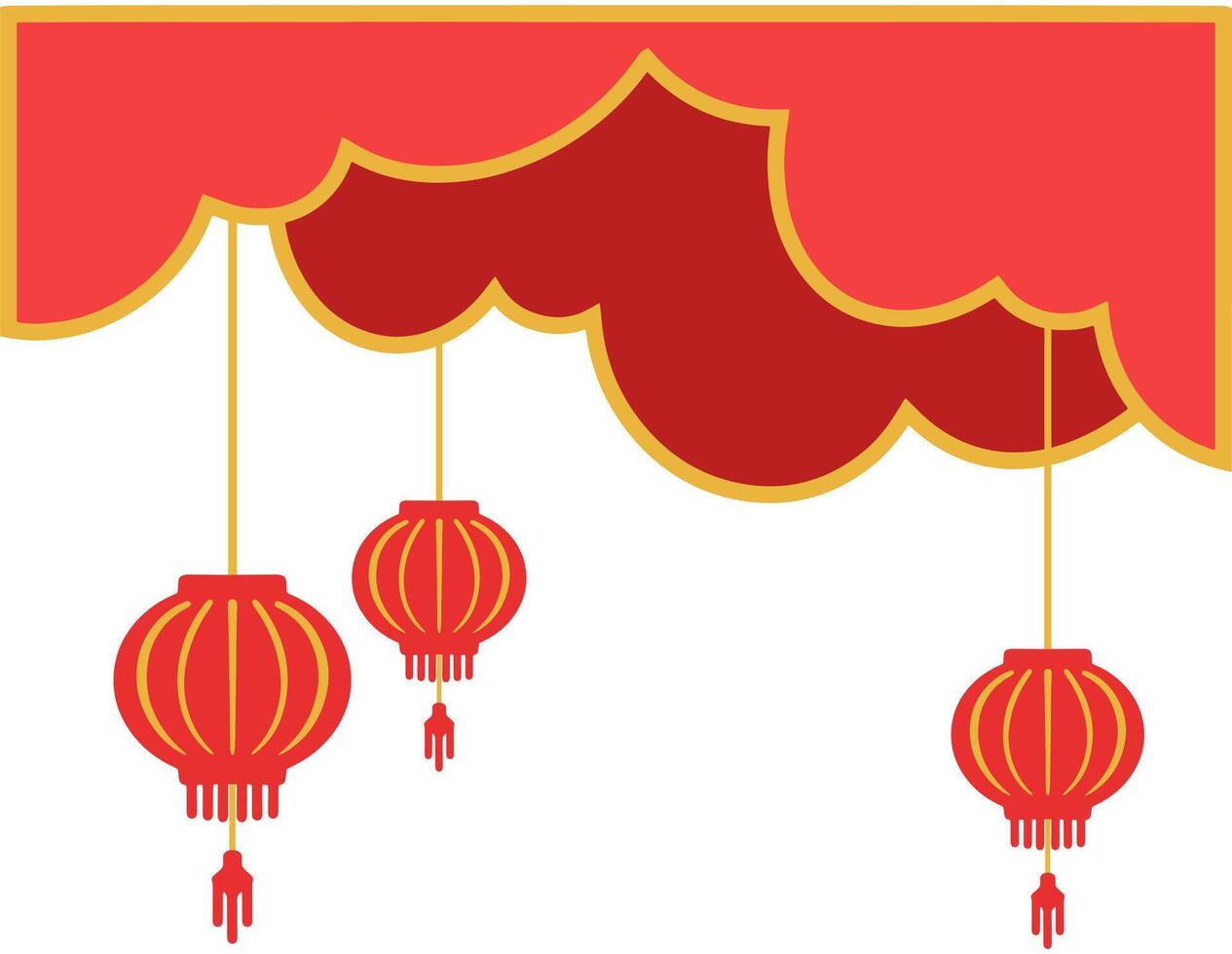 chino nuevo año esquina frontera antecedentes vector