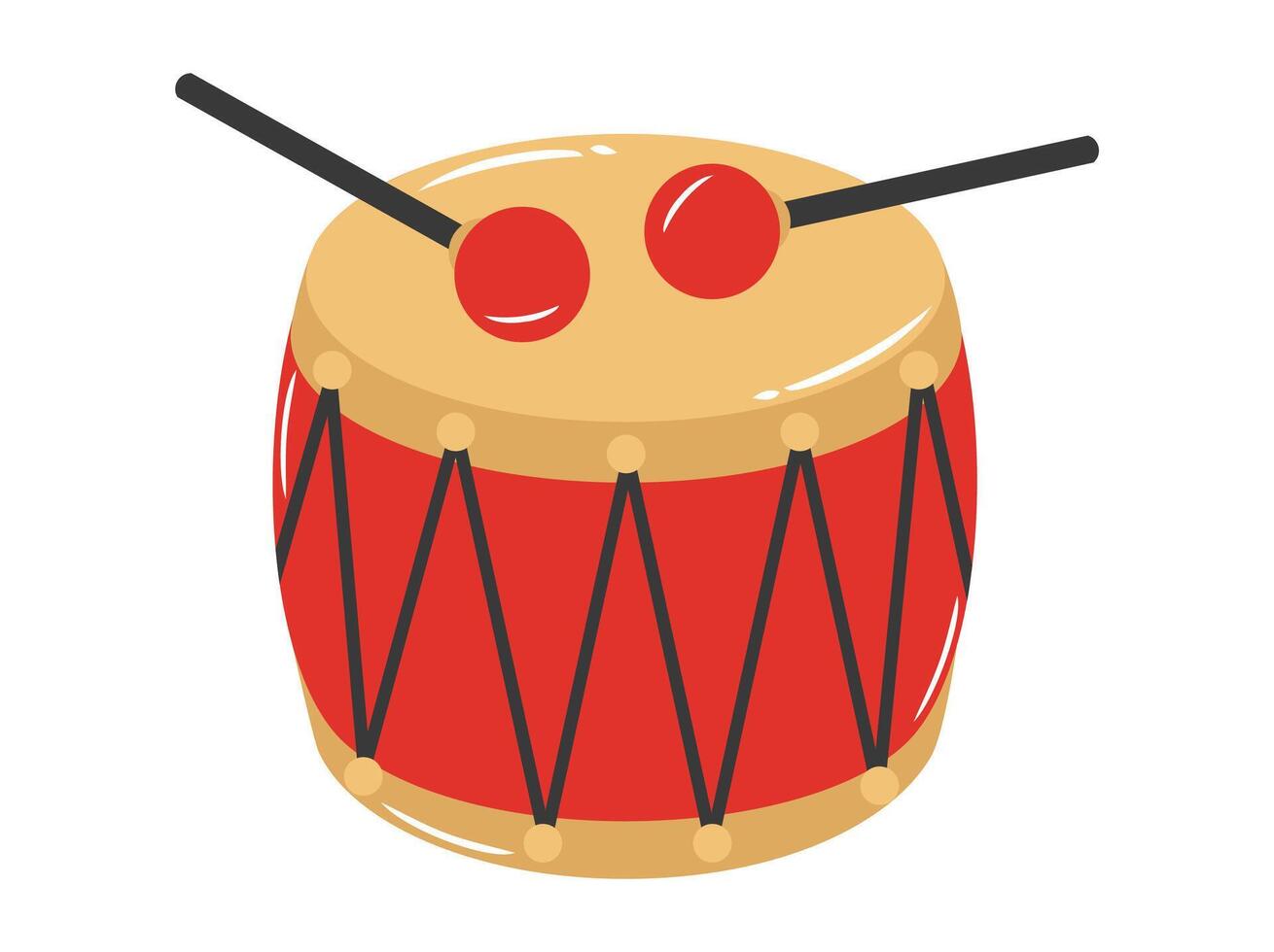 Chinese New Year Drum Illustration vector