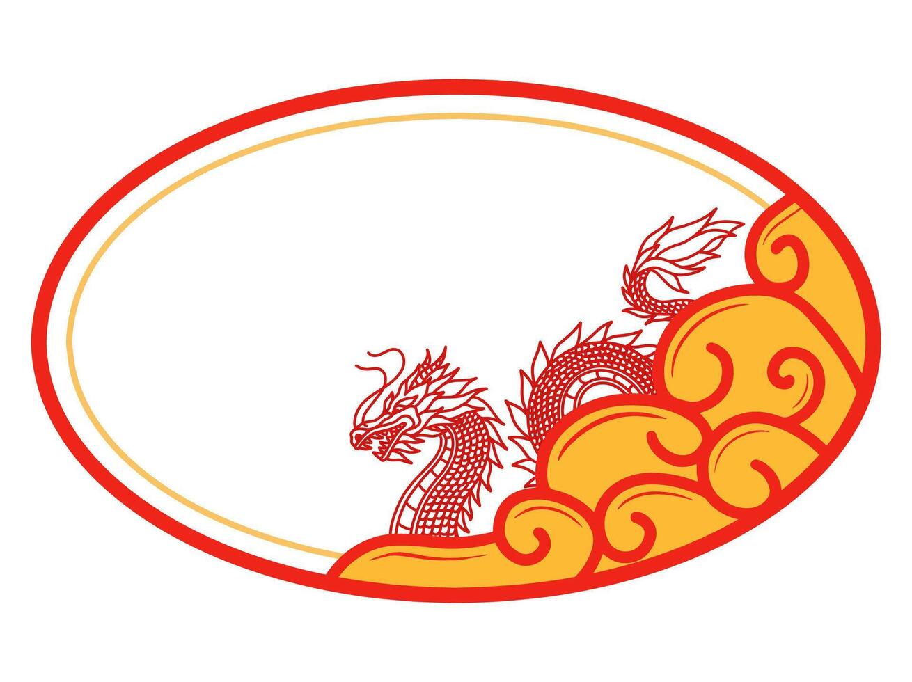 Chinese Dragon Frame Background Illustration vector