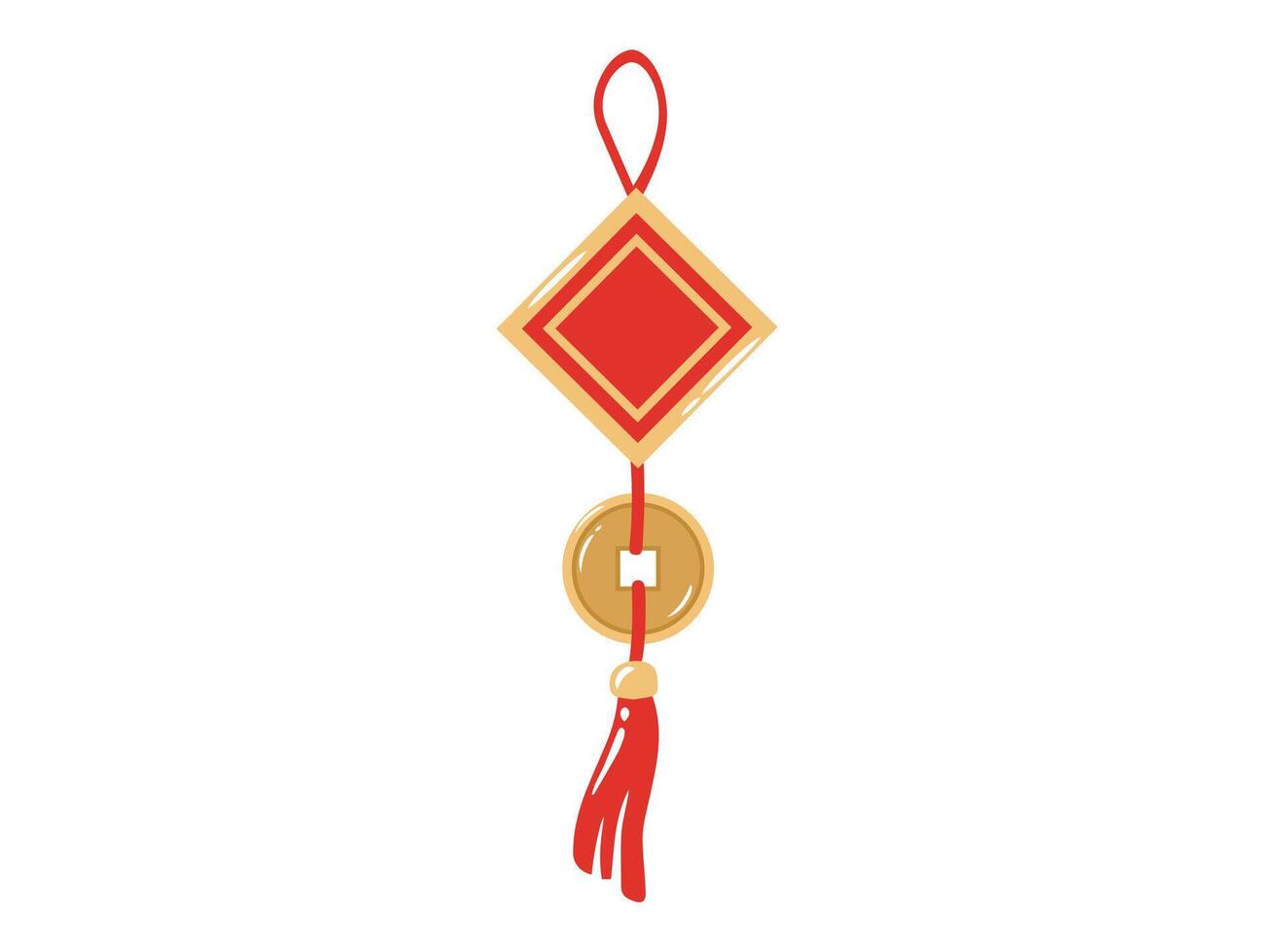 Chinese New Year Amulet Illustration vector