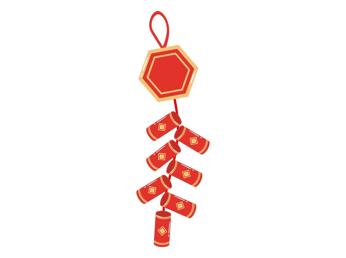 Chinese New Year Firecrackers Illustration vector