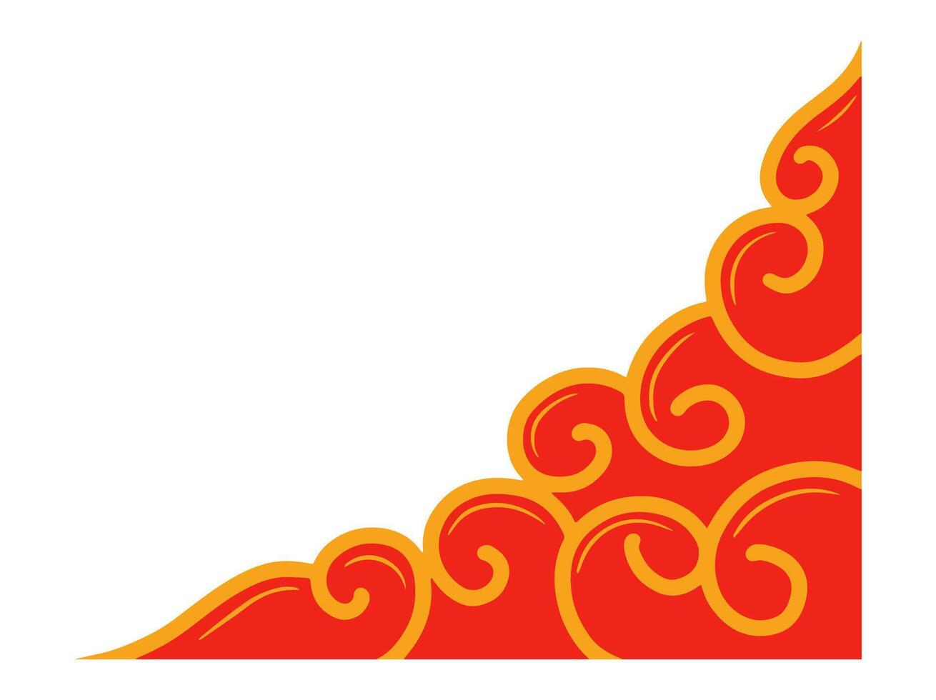 Chinese Corner Border Background Illustration vector