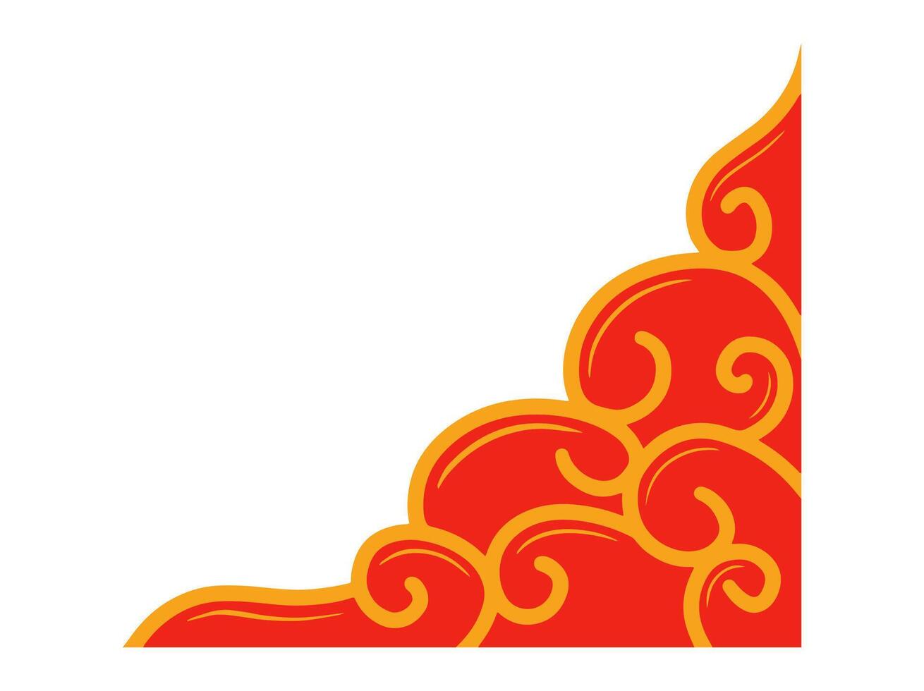 Chinese New Year Corner Border Background vector