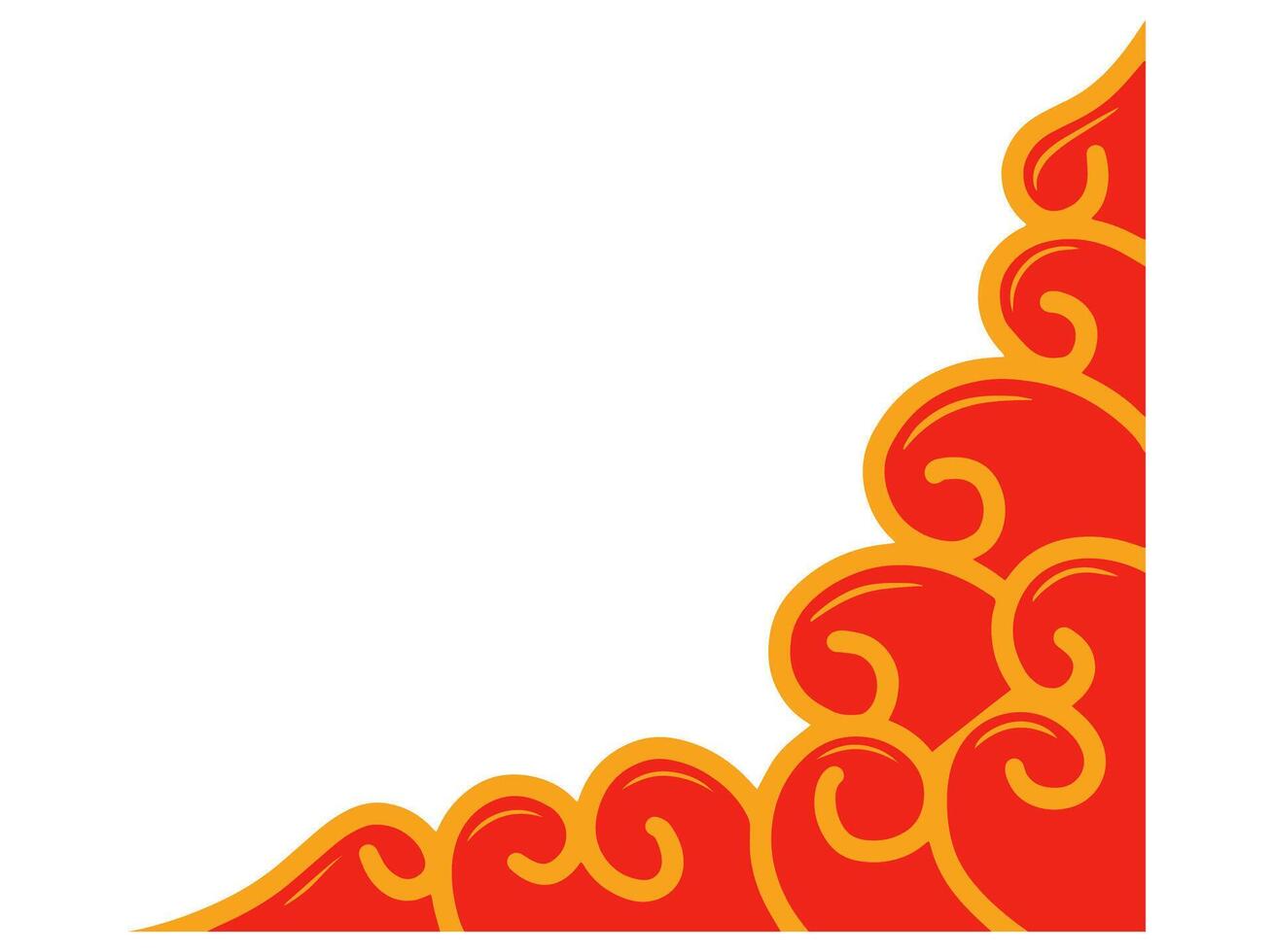 Chinese New Year Corner Border Background vector