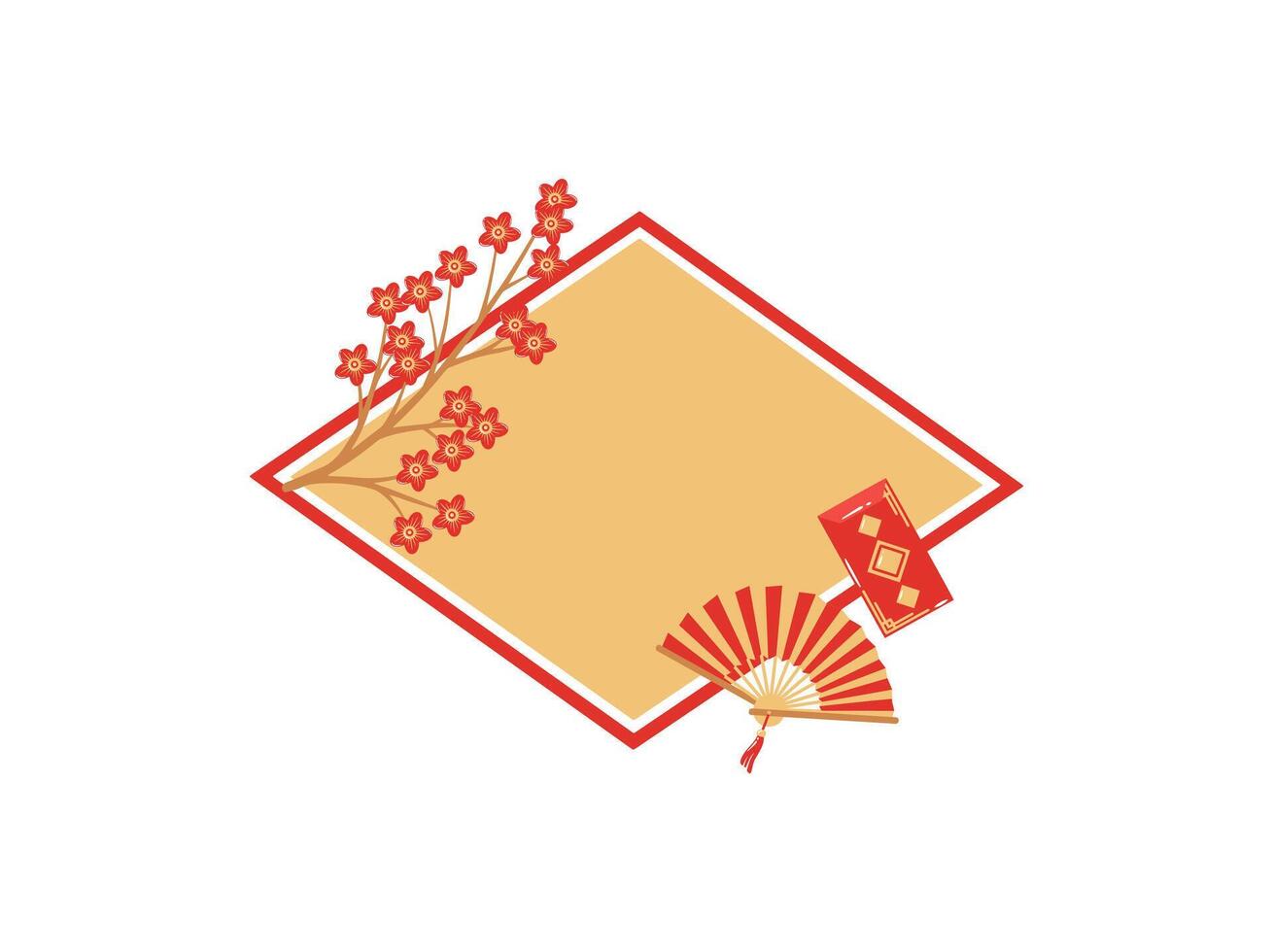 Chinese New Year Frame Background vector