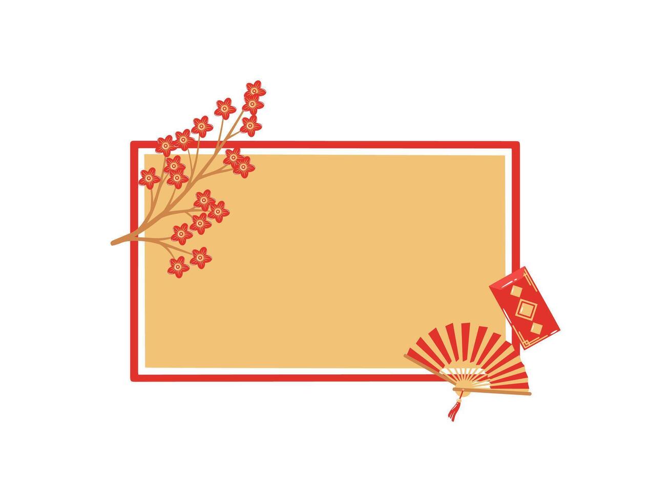 Chinese New Year Frame Background vector