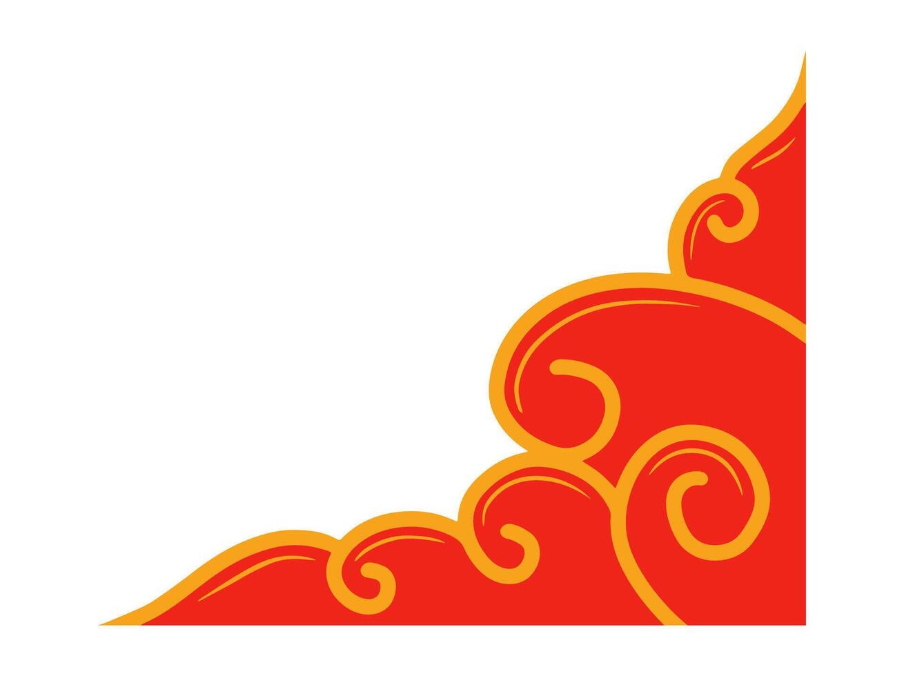Chinese New Year Border Frame Background vector