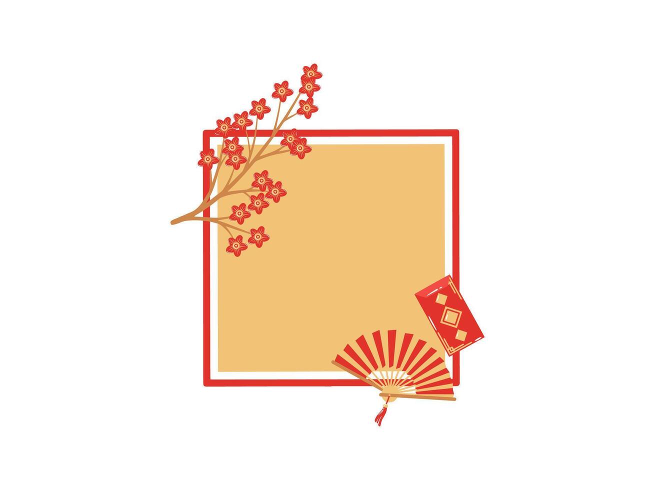 Chinese New Year Frame Background vector