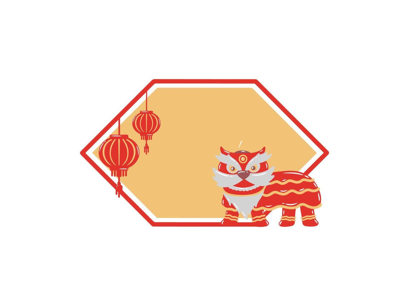 Ornament Frame Background Chinese New Year vector