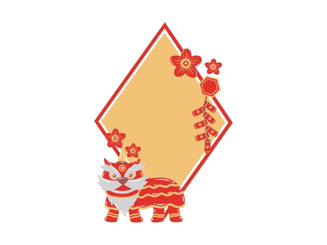 Chinese New Year Frame Background vector