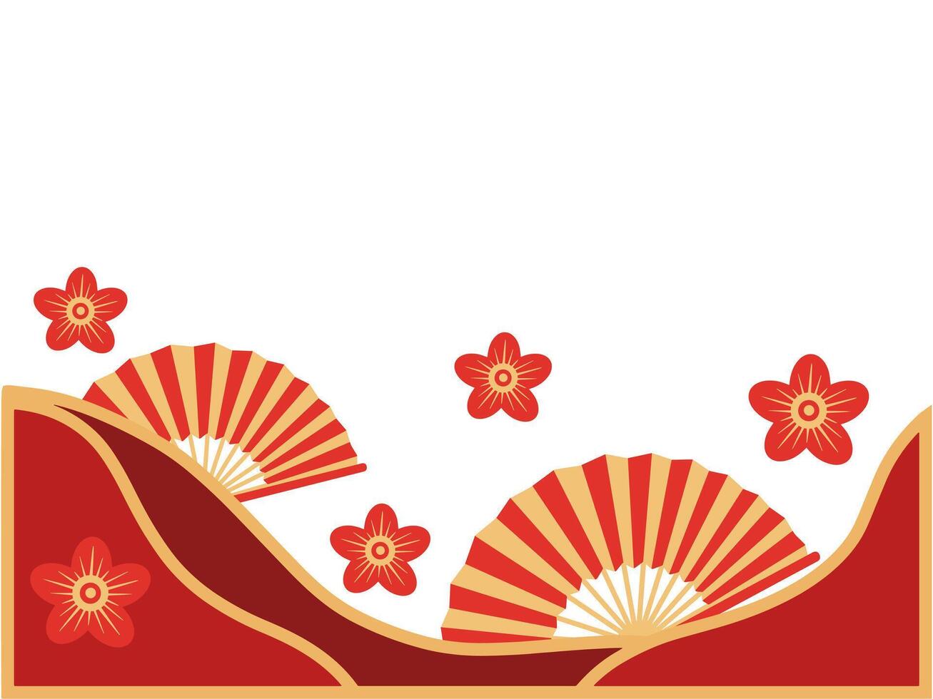 Chinese New Year Frame Border Background vector