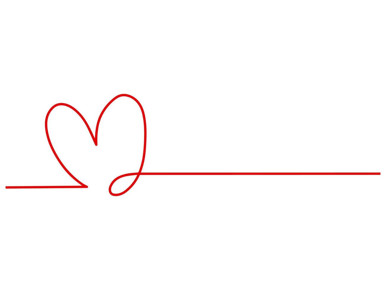 Valentine Heart Line Art Illustration vector