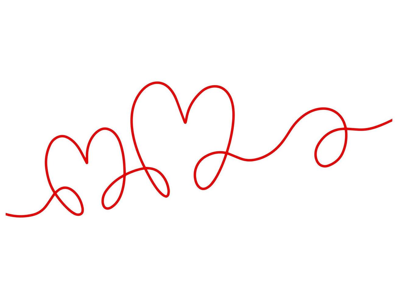 Valentine Love Line Art Illustration vector