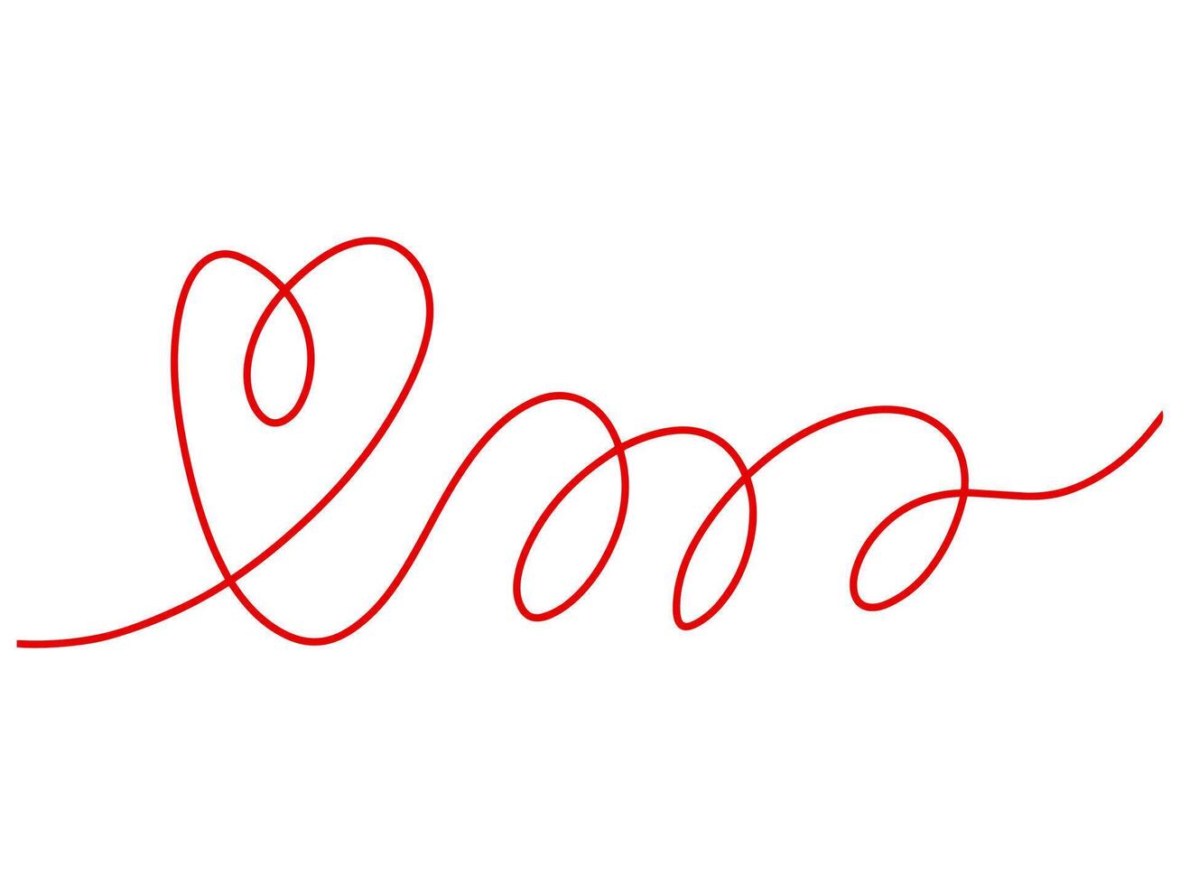 Heart Line Art Background Illustration vector
