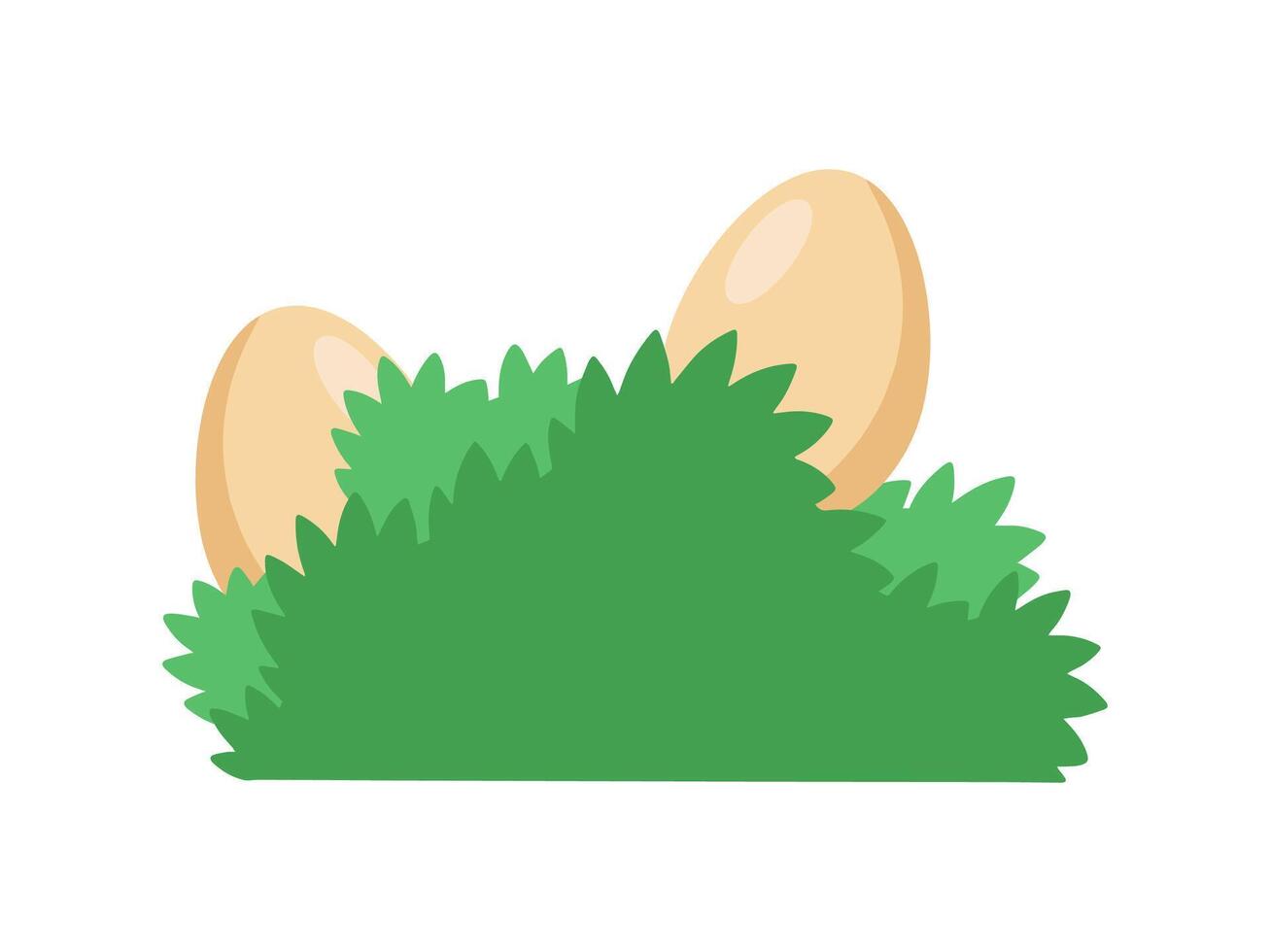 Easter Eggs Background Lying in Grass vector