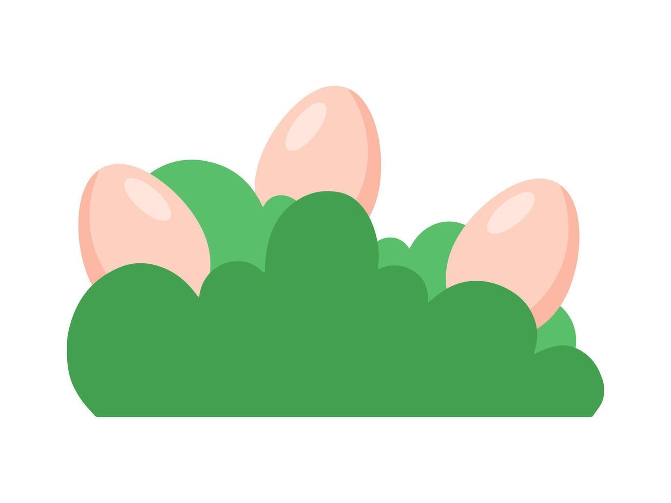 Easter Egg in Green Grass Illustration vector