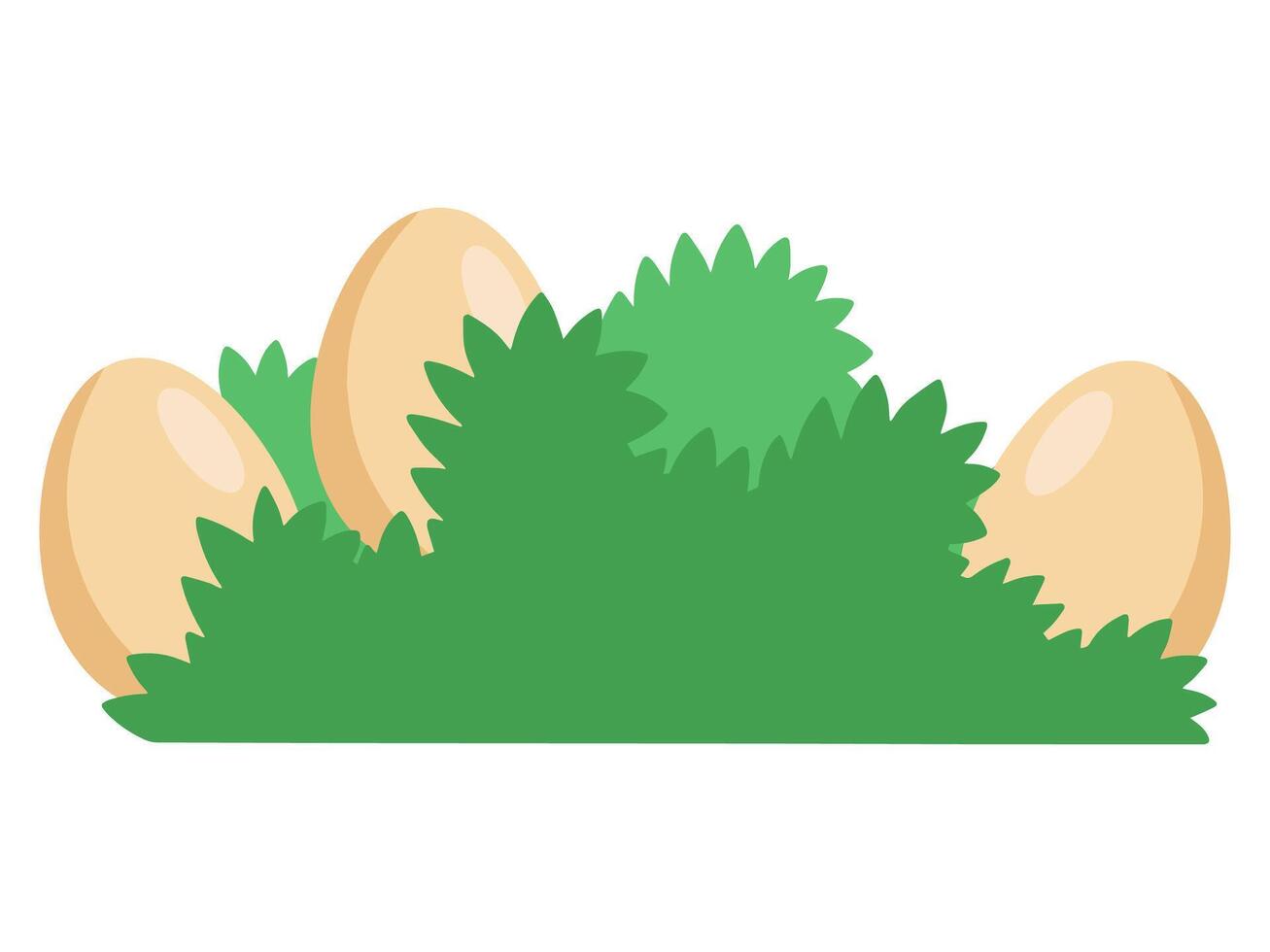 Easter Eggs Grass Background Illustration vector