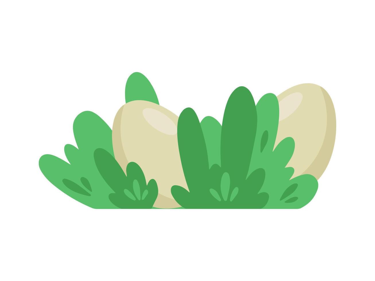 Easter Egg in Green Grass Illustration vector