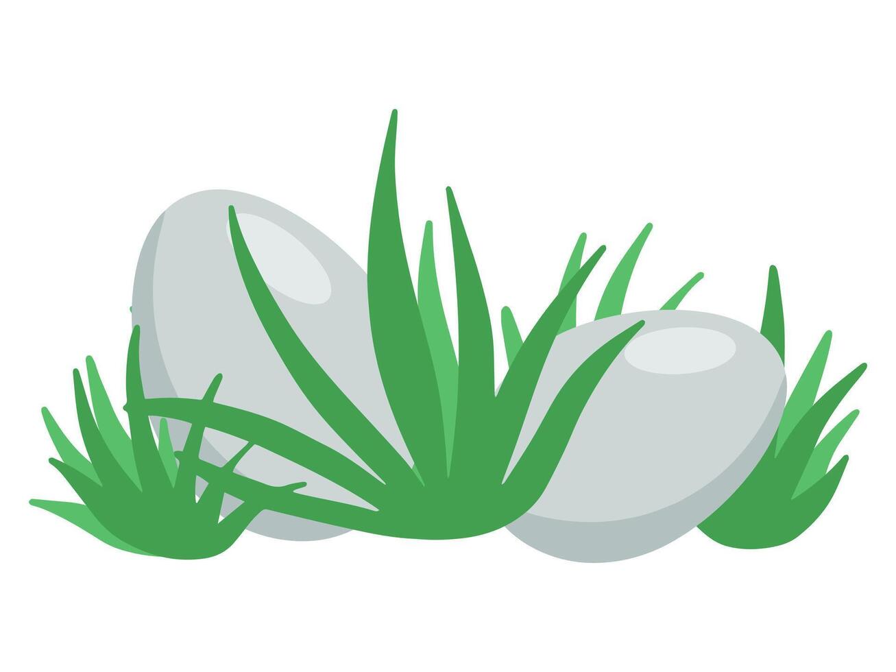 Pascua de Resurrección huevo en verde césped ilustración vector