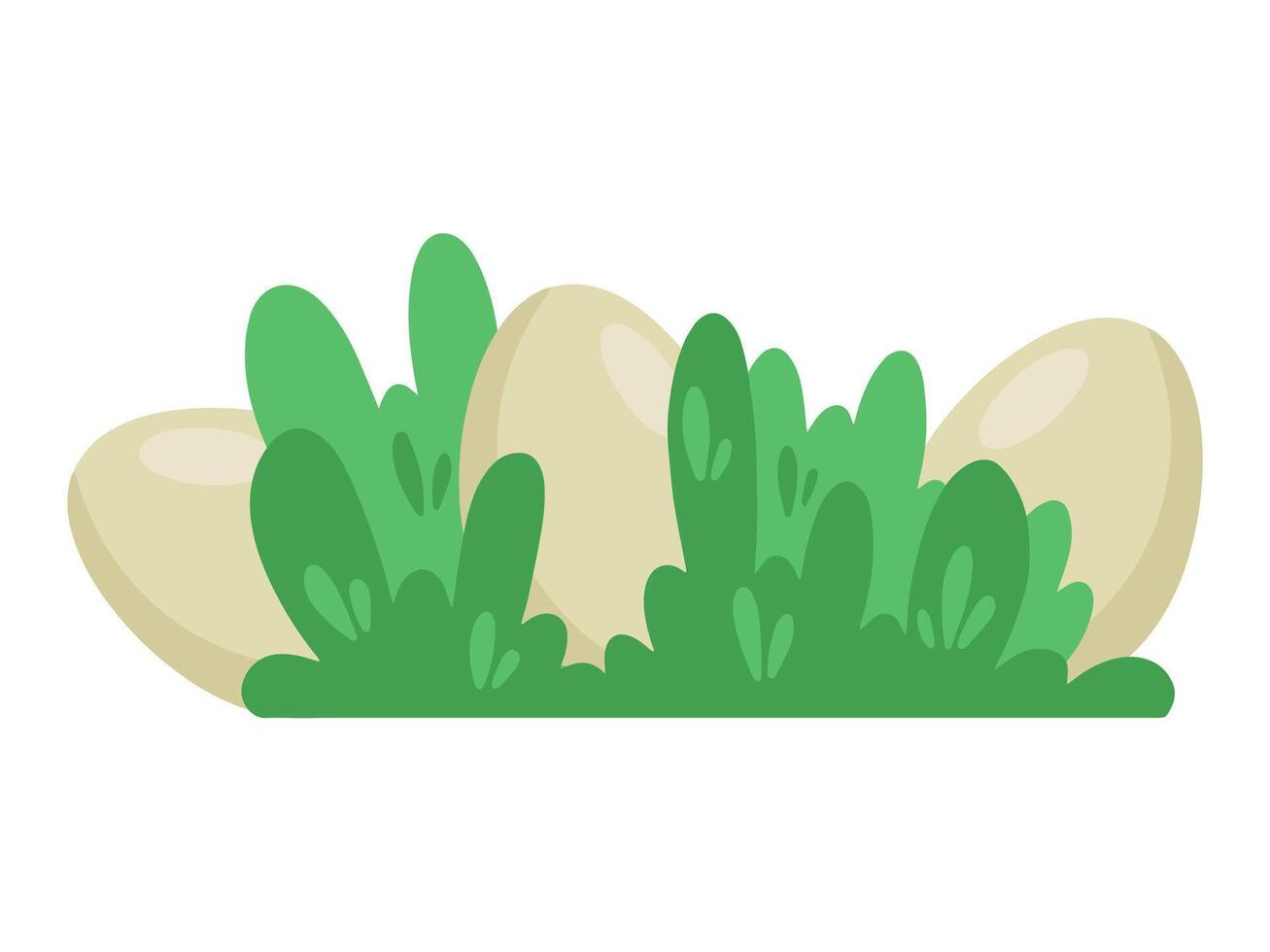 Pascua de Resurrección huevo en verde césped ilustración vector