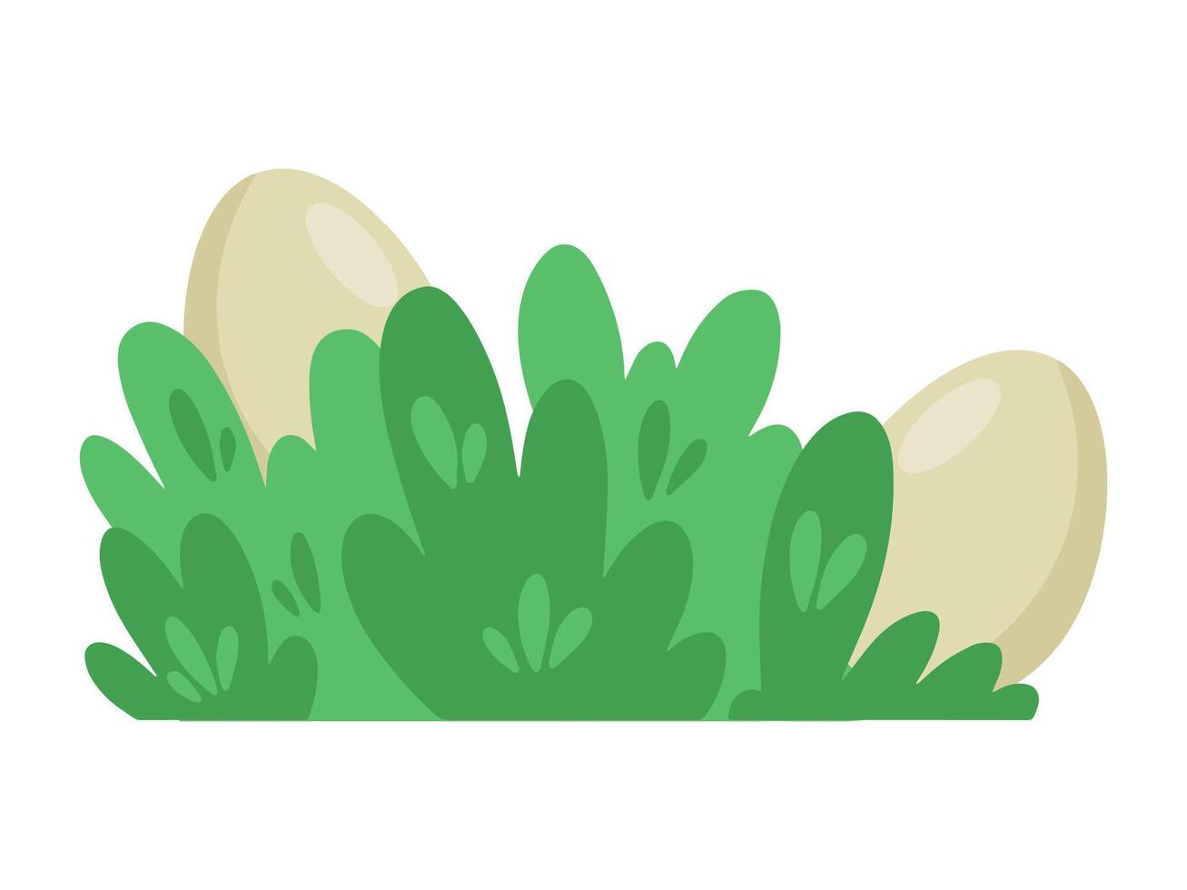 Easter Eggs Lying in Grass vector