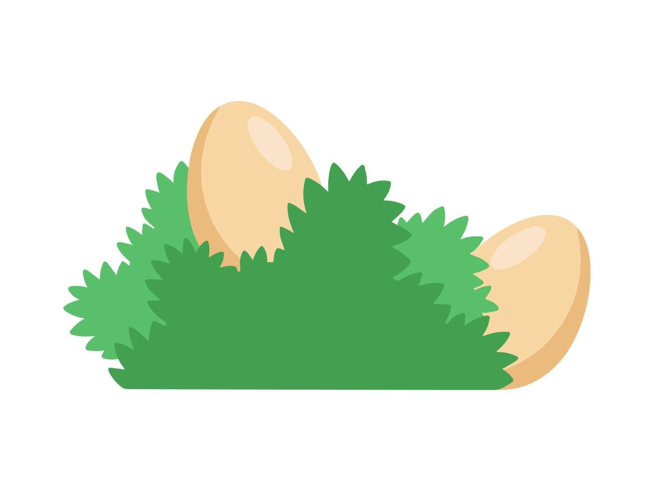 Pascua de Resurrección huevo en verde césped ilustración vector