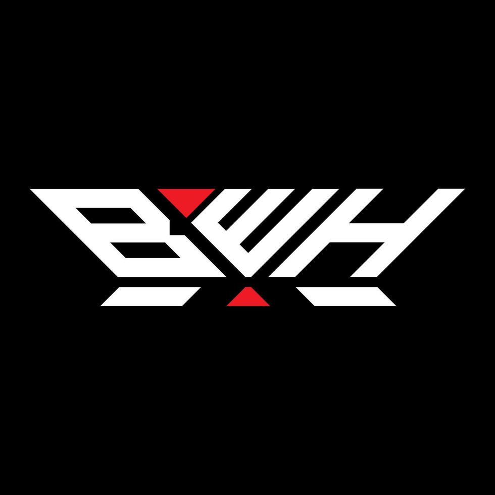 bwh letra logo vector diseño, bwh sencillo y moderno logo. bwh lujoso alfabeto diseño