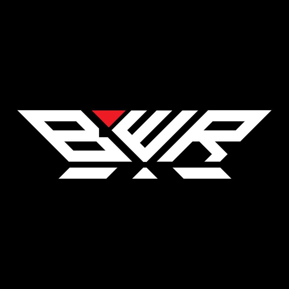 bwr letra logo vector diseño, bwr sencillo y moderno logo. bwr lujoso alfabeto diseño