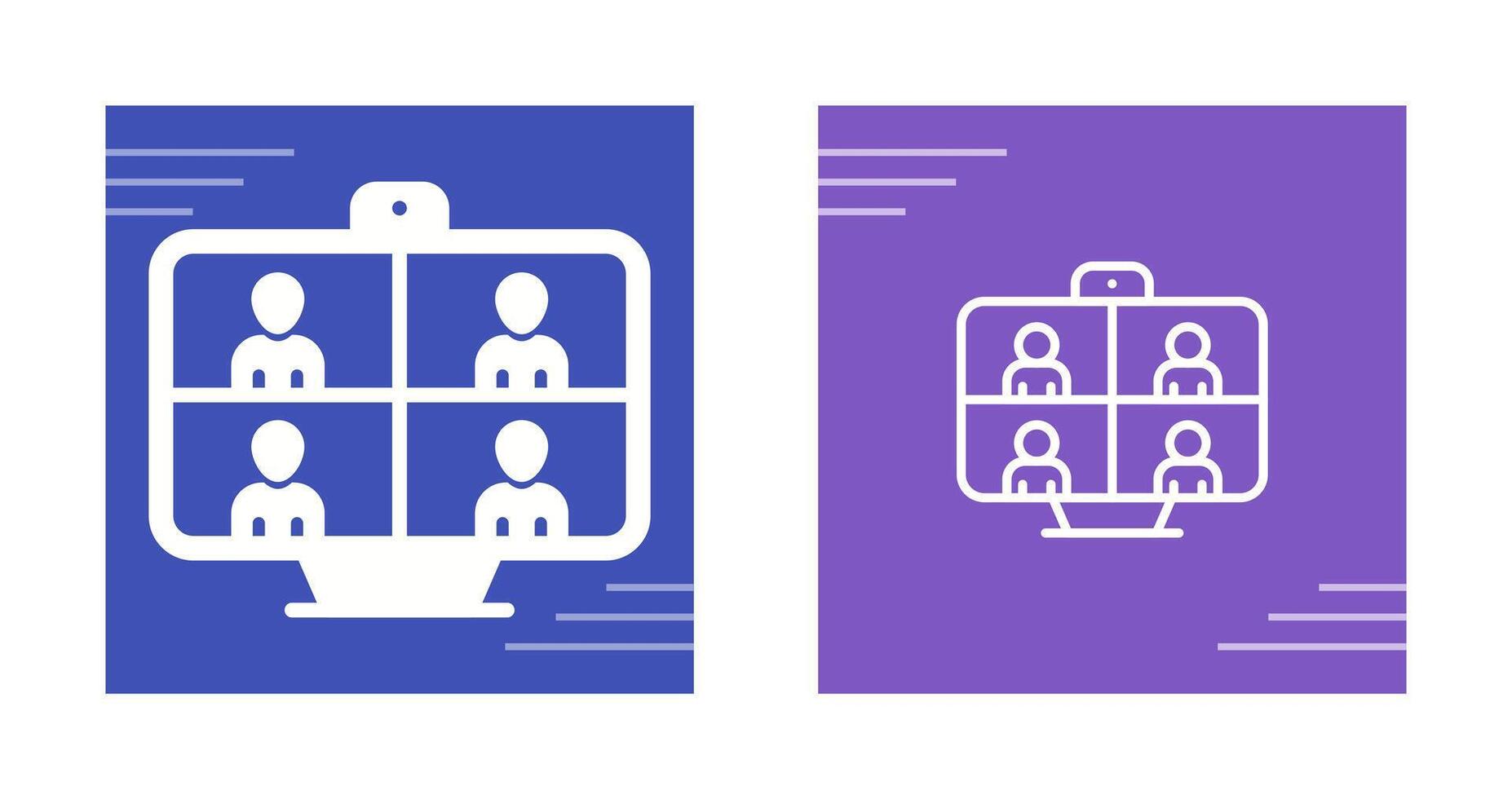Video Conferencing Vector Icon
