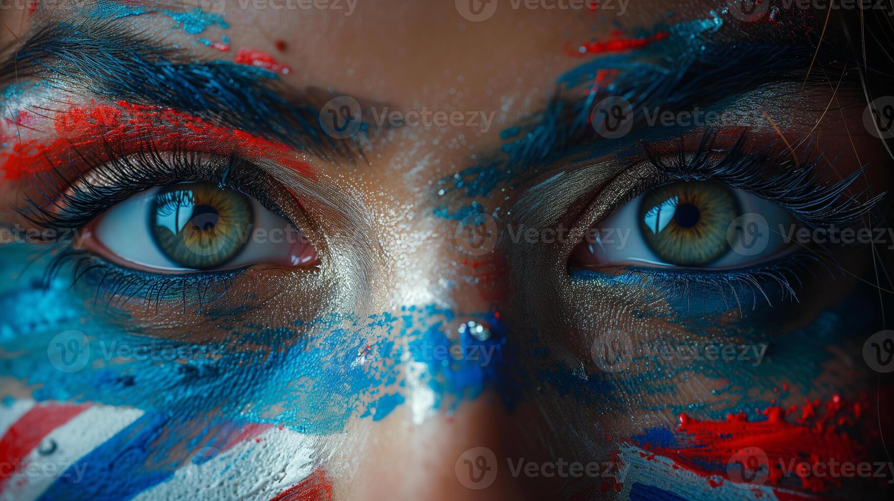 AI generated Close up of eye detailed macro photograph of retina and vision of human eyeball. photo