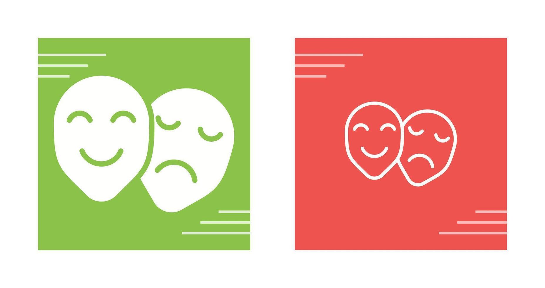 Theatre masks Vector Icon