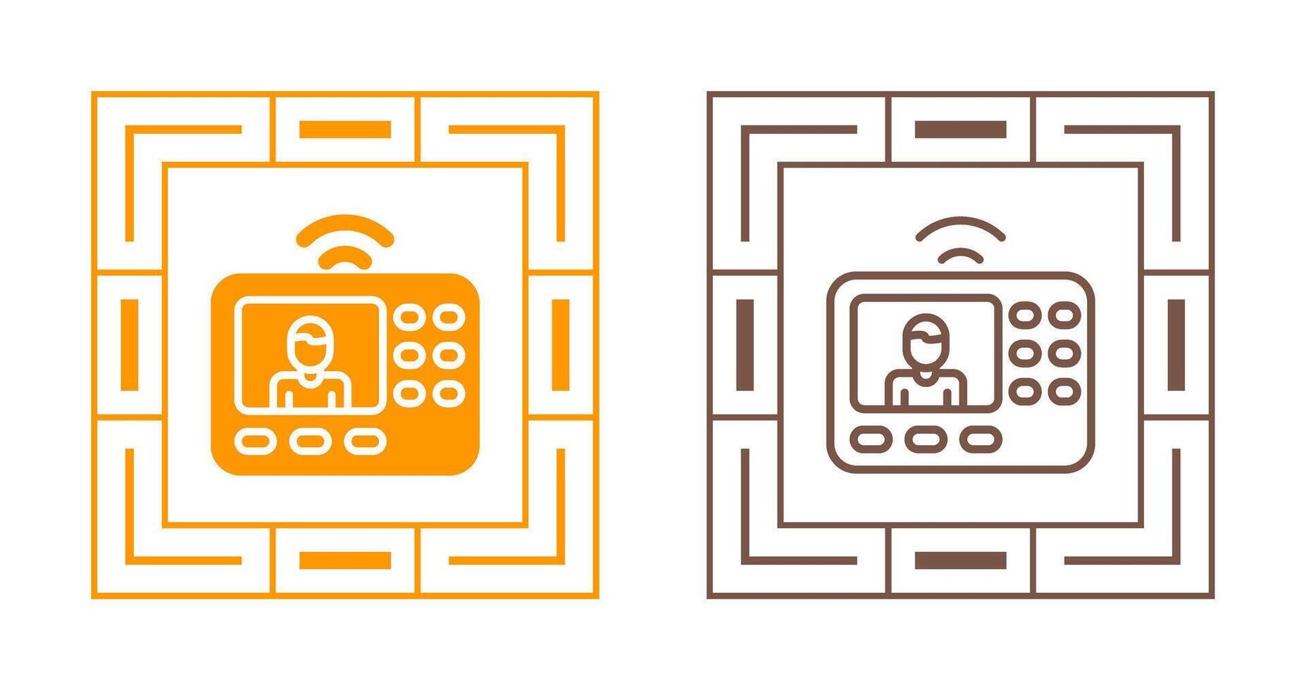 intercomunicador sistema vector icono