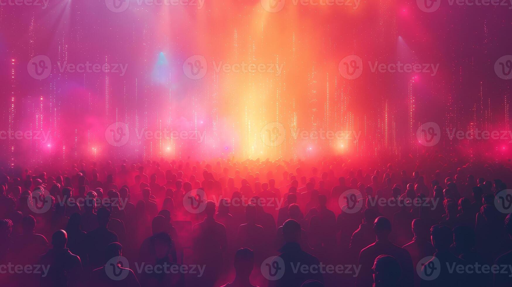 AI Generated HD Background With People At A Music Concert photo