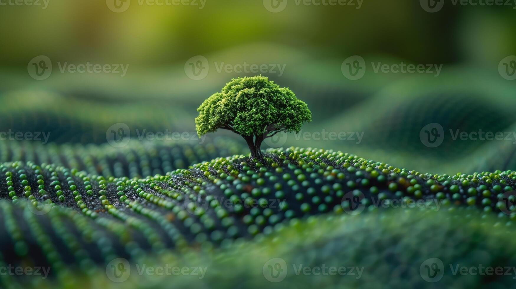 AI Generated In this ESG icon concept, a small tree represents environmental, social, and governance in sustainable and ethical business. photo