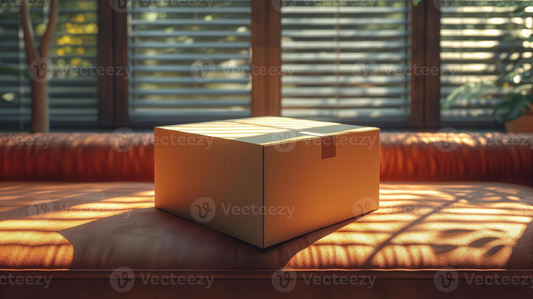 AI Generated Box mockup for mailing and branding 3D render illustration photo